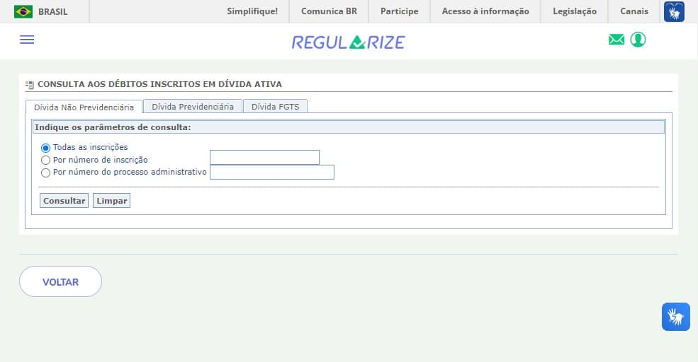 Regularize - Consulte a sua situação na Dívida Ativa da União